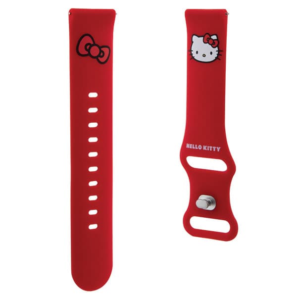 Hello Kitty Silikon Kitty Huvud Universalrem 20mm, Röd