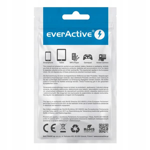 Everactive USB - Apple Lightning-kabel 2 m sort 1 stk.