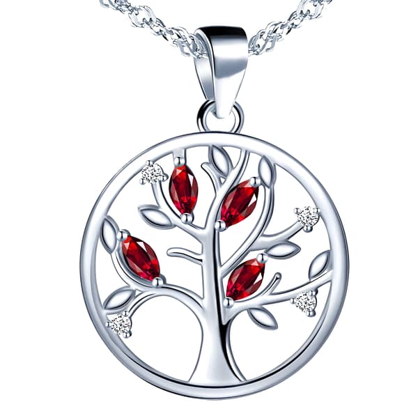 Silverhalsband Livets träd Lycka Mors dag present Silver 925