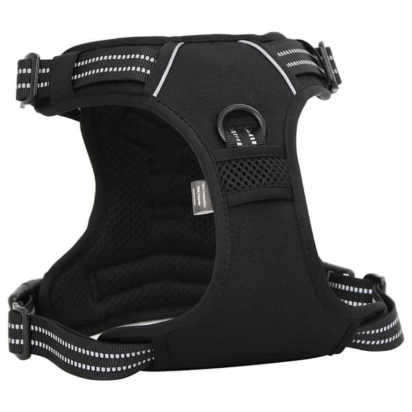 vidaXL justerbar hundesele, sort, L