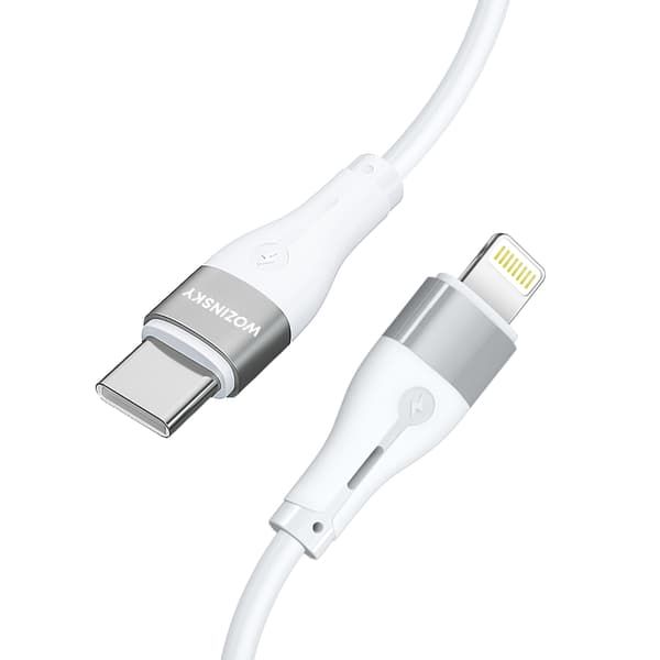 Kabel för iPhone USB-C - Lightning PD 27W 1m vit