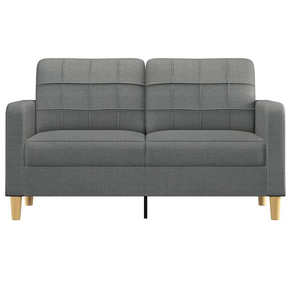 vidaXL 2-sitssoffa, mörkgrå, 140 cm, klädd i tyg