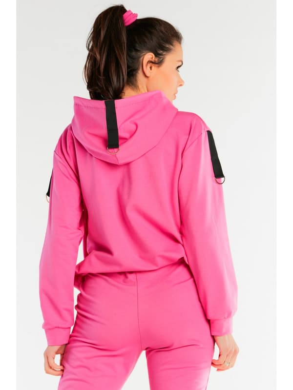 Huvtröja med axellappar, fuchsia L/XL