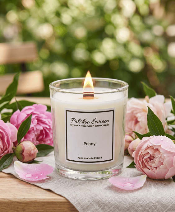 Sojalys med trævæge + PEONY