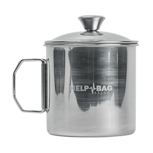 HELP BAG® Mugg i rostfritt stål med lock (560 ml)