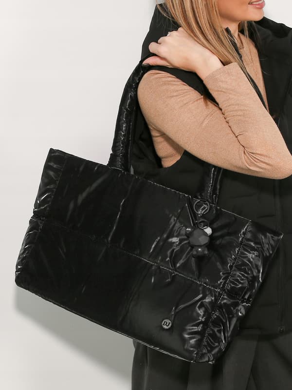 David Jones dame nylon shopper taske sort
