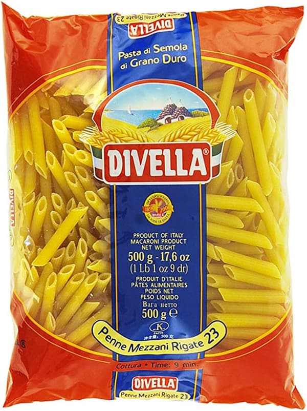Penne Mezzani Rigate 23 500g - Divella