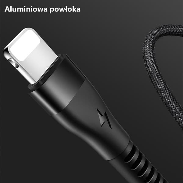 USAMS Flätad U33 USB-A till Lightning-kabel 1,2 m 2A Blå