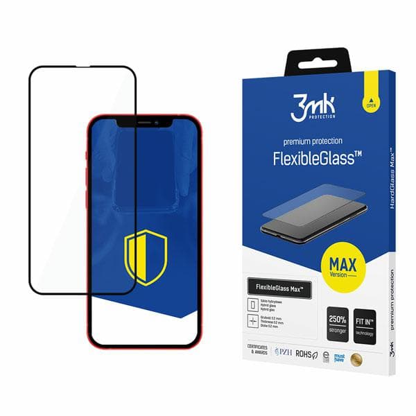 3MK FlexibleGlass Max Hybrid Glass til iPhone 13 Pro Max, sort ramme