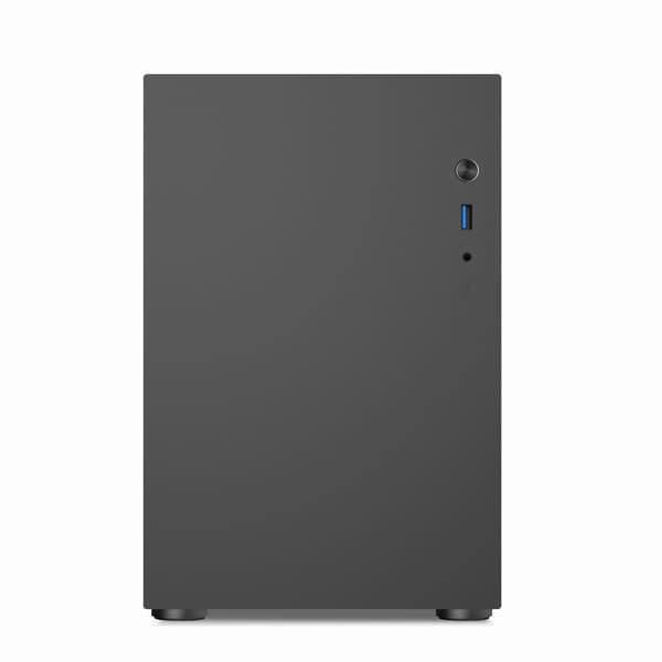 Micro ATX-datorchassi, bärbart chassi, RGB-fläktar, glas, svart. Modell PV100-chassi