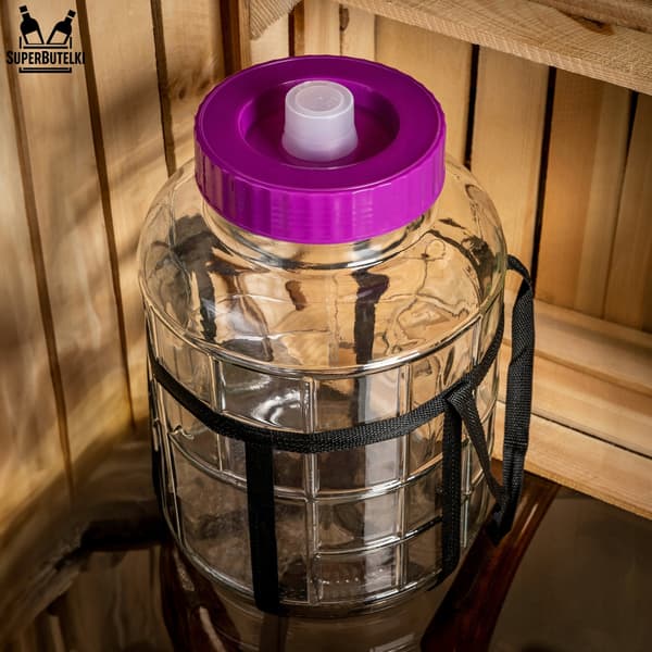 13 L krukke med plastiklåg + stropper