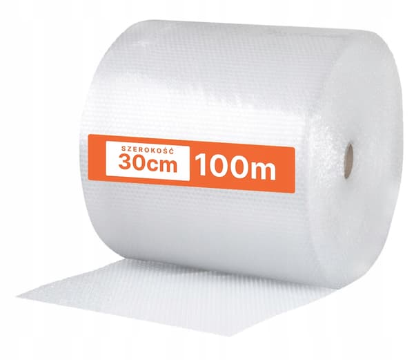 BUBBELPLAST 30 cm / 100 m bred SKYDDSFÖRPACKNING LÅNG
