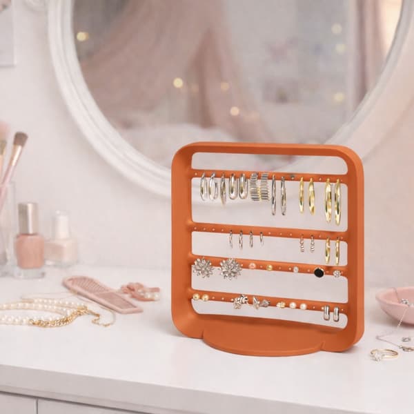 Örhängesställ orange smyckesorganisatör