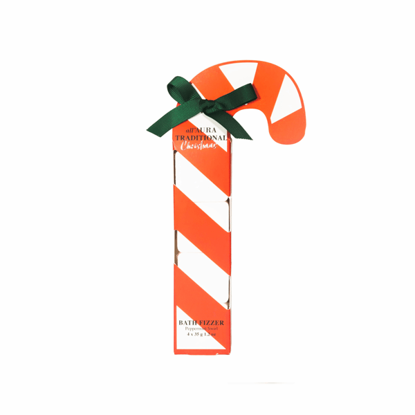 ALL''AURA AURA X-MASS SÆT JULESALG FIZZLE BADEKUGLE 4 X 35 g