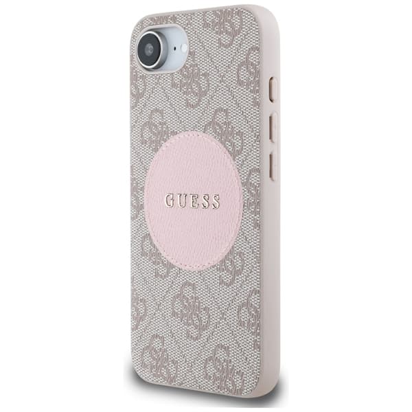 Guess 4G Circle Classic Logo MagSafe-etui til iPhone 16e / 17e pink