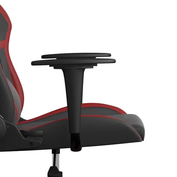 vidaXL massage-gamingstol, sort og bordeaux, kunstlæder