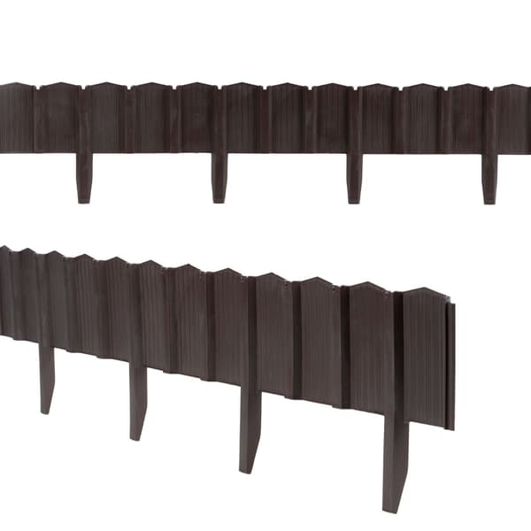 Garden Linea brun havepalisade 3,9 m sæt med 5