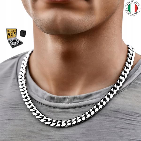 Herrkedja i silver 925 silver 9 mm tjock