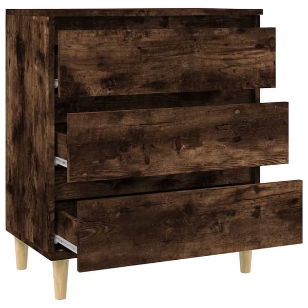 vidaXL kommode, røget eg, 60x35x70 cm, træbaseret materiale