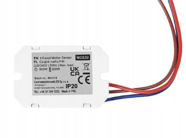PIR-bevægelsessensor med ekstern sensor 800W 360° MCE32