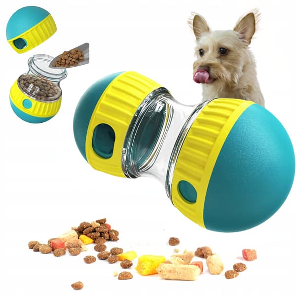 Interaktiv godbidsdispenser til hunde, der bremser ned