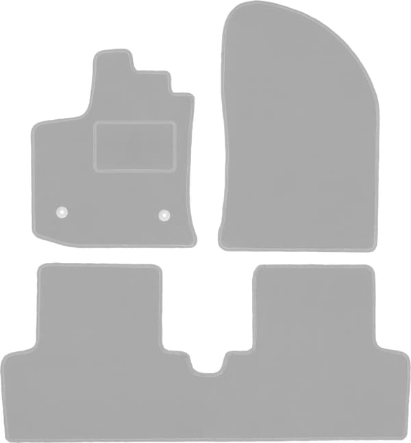 Grå bilmåtter til: Dacia Lodgy minivan (2012-)