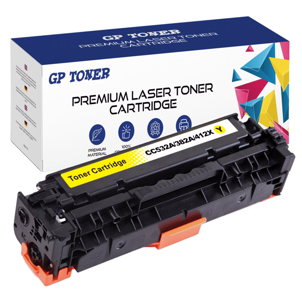 Toner til HP CC532A/CE412X/CF382X Gul GP