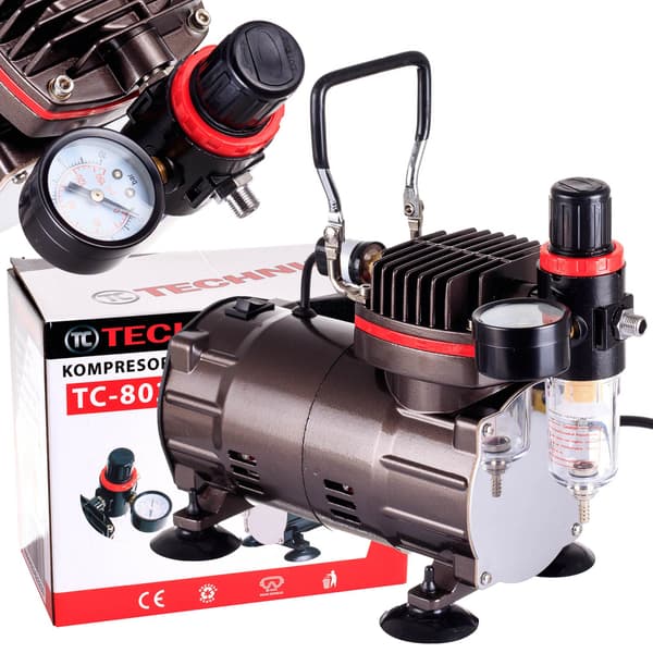 AIRBRUSH KOMPRESSOR EFFEKTIV TYST OLJEFRI PUMP 23L/MIN
