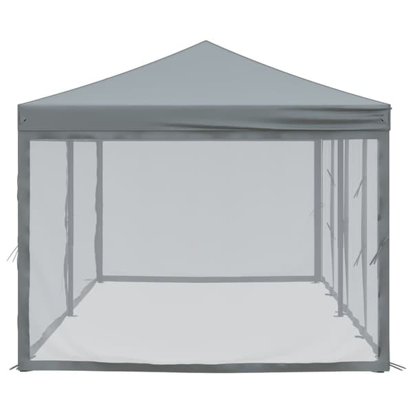 vidaXL foldbart festtelt med sider, antracit, 3x6 m