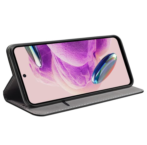 ETUI til Xiaomi Redmi Note 12S SMART MAGNET BOGETUI MARINEBLÅ + 9H GLAS
