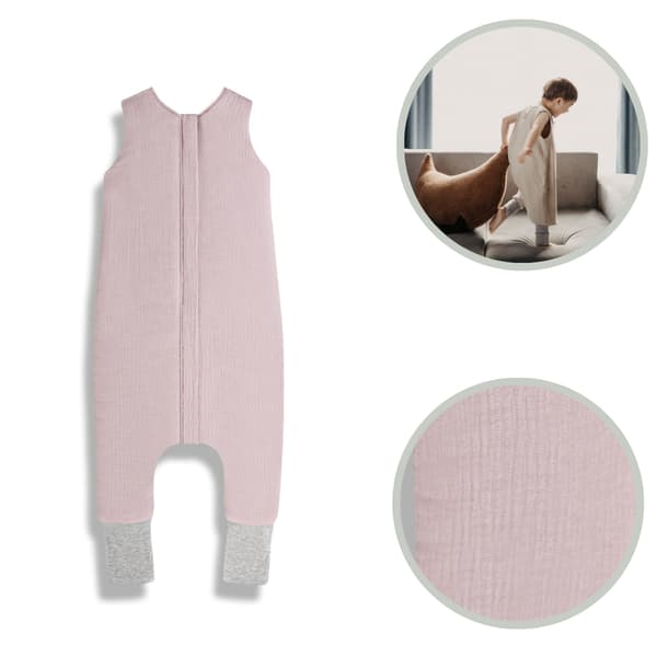 Muslinfotsovsäck S (1-2 år) Rosa