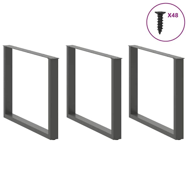 vidaXL Soffbordsben, 2 st, Antracit, 100x(72-73) cm