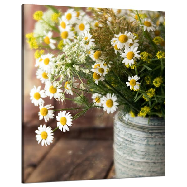 Lærredstryk Botanik Blomsterbuket 80x100 cm