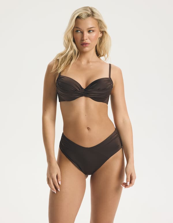 GODDESS Esotiq bikinitrosor | mörkbrun S