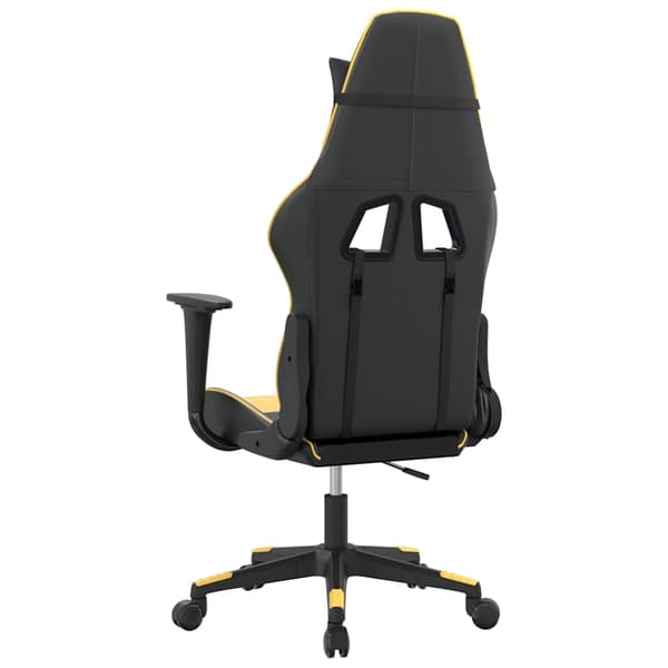 vidaXL gamingstol, sort og guld, kunstlæder