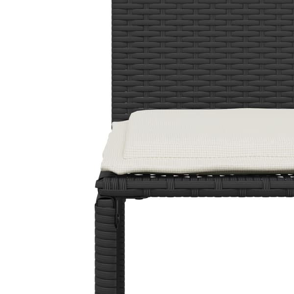 vidaXL 7-delt havemøbelsæt med hynder, sort, polyrattan