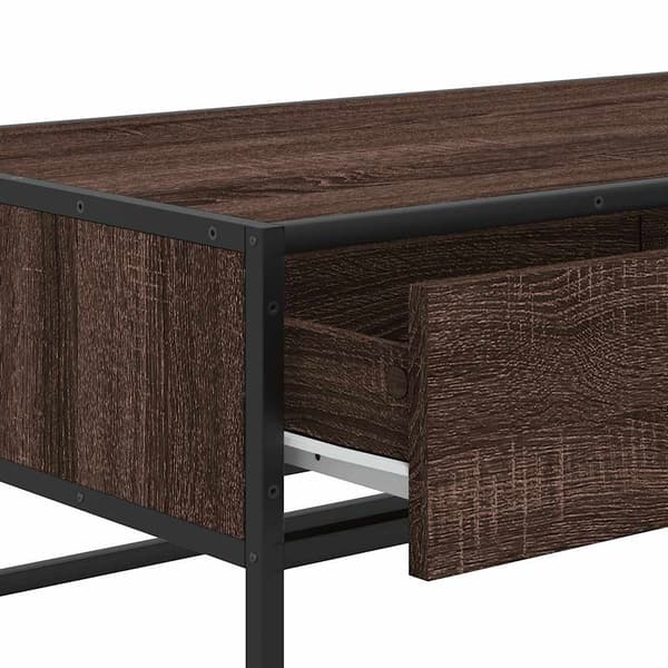 vidaXL sofabord brunt egetræ 100x50x35 cm
