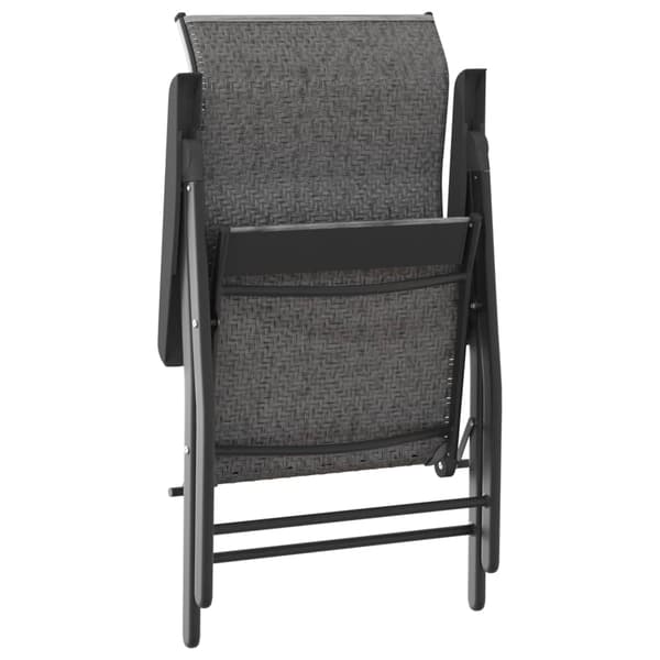 vidaXL foldbare havestole, sæt med 2, grå, PE-rattan