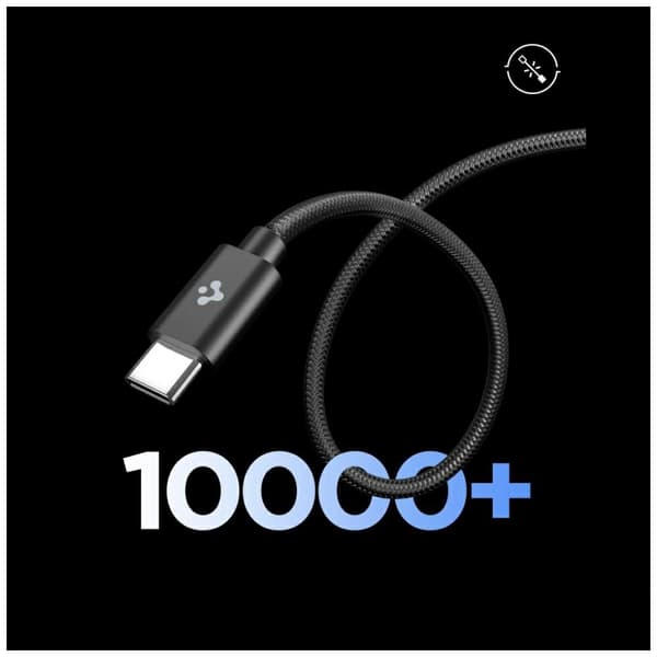 Spigen Essential EE451EU 45W USB-C Vægoplader + USB-C/USB-C Kabel Sort