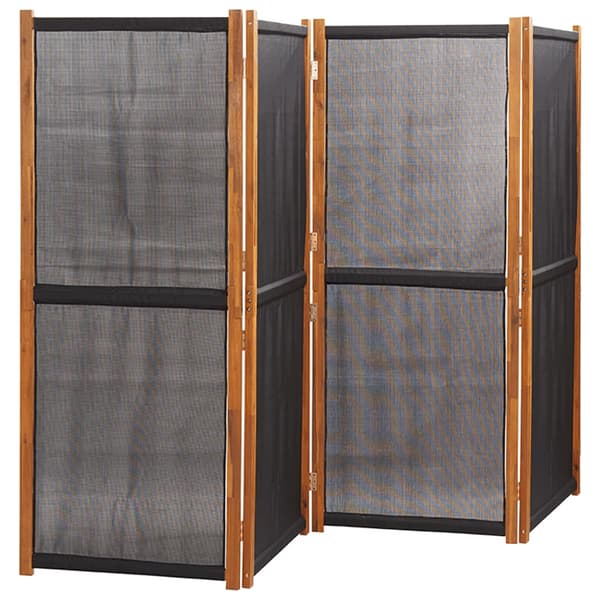 vidaXL 4-panels rumdeler sort 280 x 180 cm