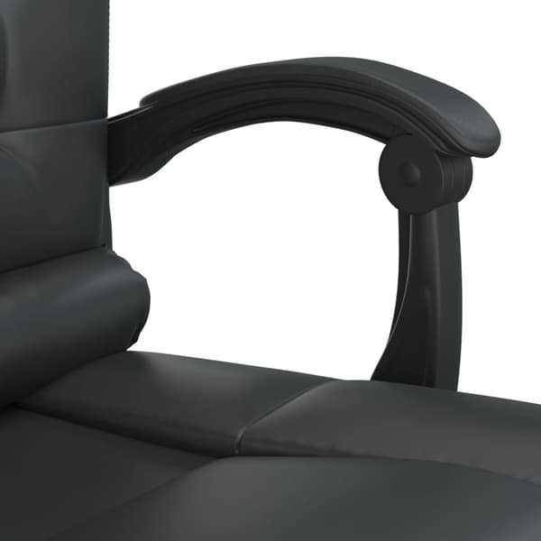 vidaXL lænestol med massagefunktion, sort kunstlæder