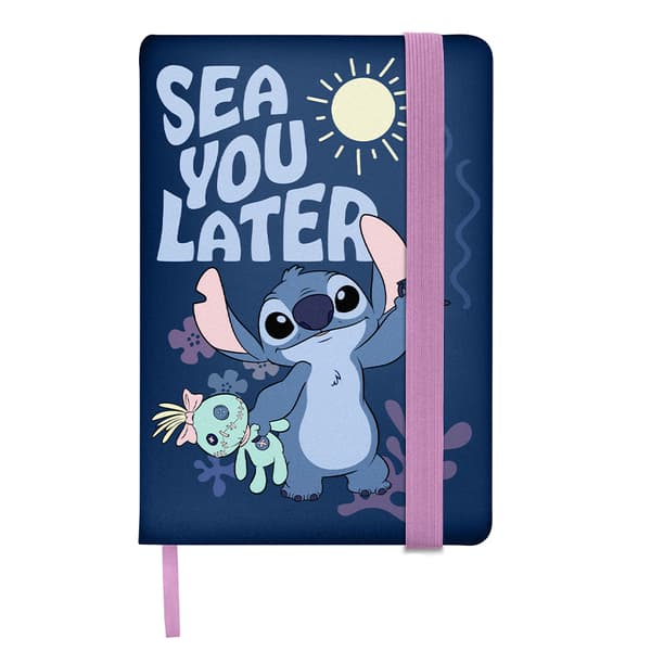 Stitch Stitch Dagbog til Piger, Marineblå, A5 Notesbog, Elastik
