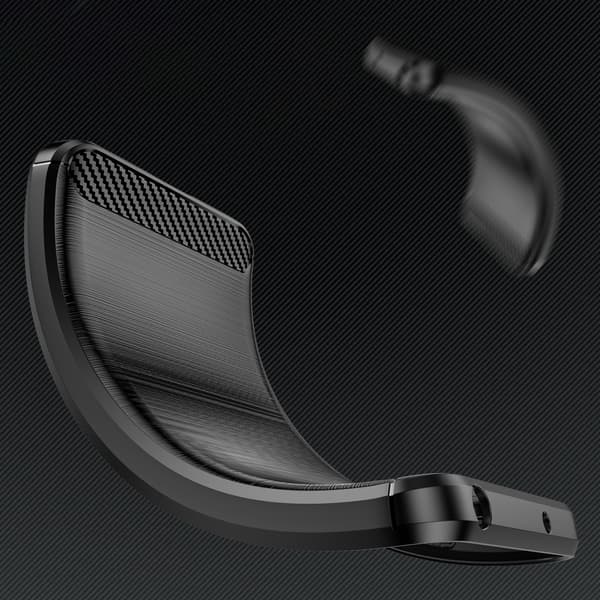 Fleksibelt silikone-etui til Realme 14 5G Carbon-etui - Sort