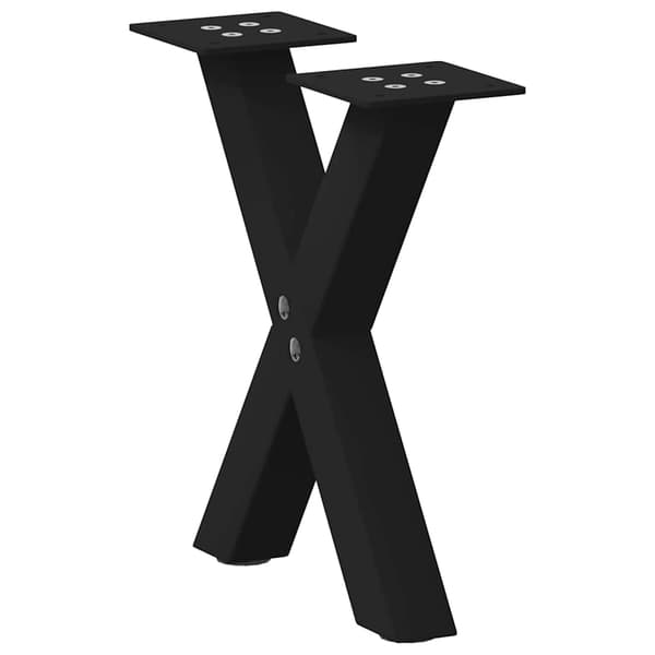 vidaXL sofabordsben, 2 stk., sort, 40x(30-31) cm, stål