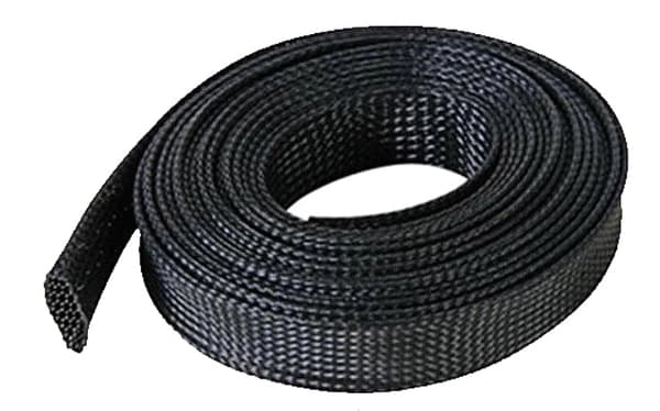 Kabeldæksel til rørflettet kabeldæksel 10 - 27 mm 1m sort