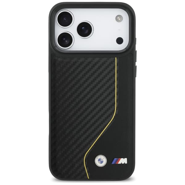 BMW M Carbon Line & Logo MagSafe-cover til iPhone 17 Pro Max, gult