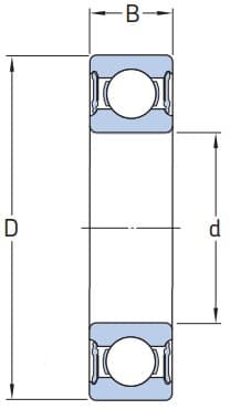 6905 ZZ CODEX kugleleje 25x42x9