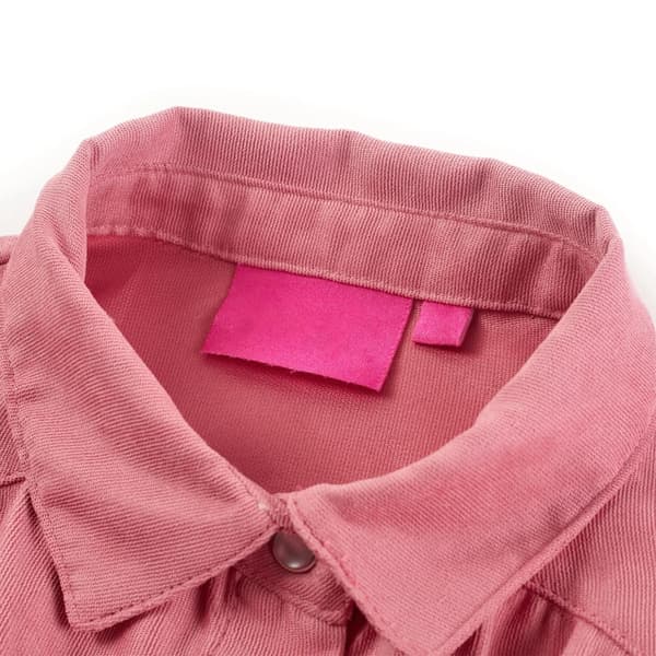 Børnebluse med voluminøse ærmer, gammelrosa, 140