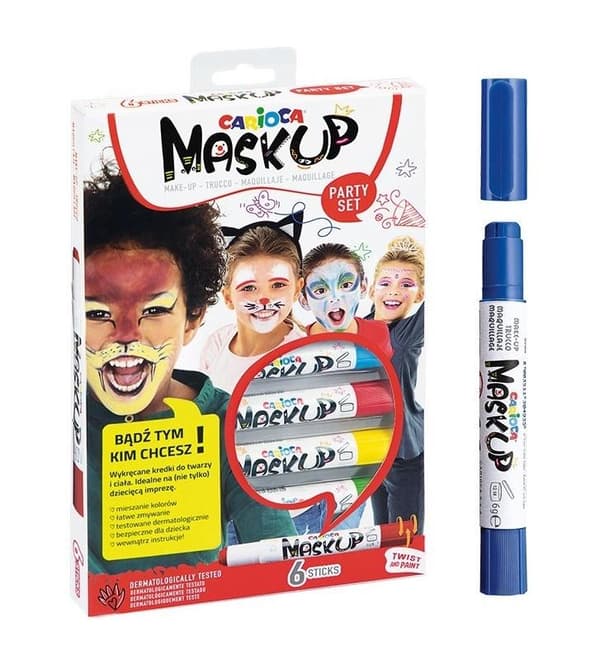 MaskUP ansigtsblyanter 6 farver CARIOCA