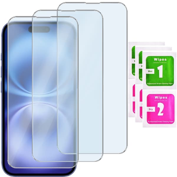 3x Härdat glas för Apple iPhone 16 9H glas